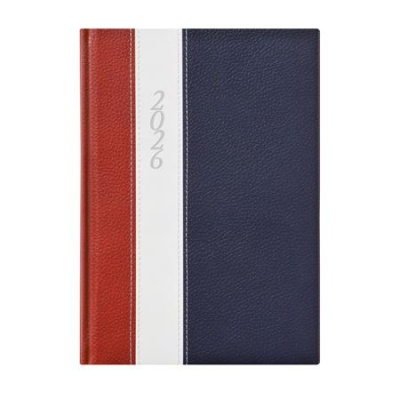 Naptár, tervező, B5, heti, TOPTIMER "Fashion", bordó-fehér-kék