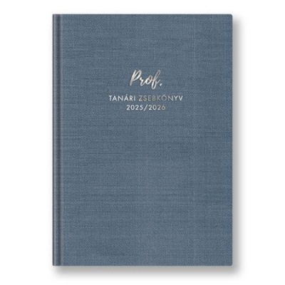 Tanári zsebkönyv, 2025/2026 tanév, A5, heti, TOPTIMER, kékesszürke