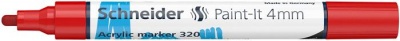 Dekormarker, akril, 4 mm, SCHNEIDER "Paint-It 320", piros