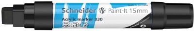 Dekormarker, akril, 15 mm, SCHNEIDER "Paint-It 330", fekete