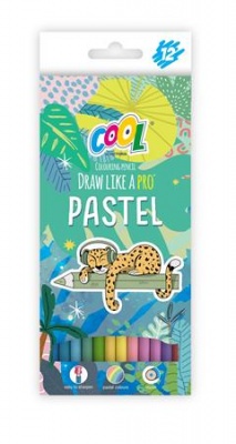 Színes ceruza készlet, kerek, COOL BY VICTORIA "Pastel", 12 pasztell szín